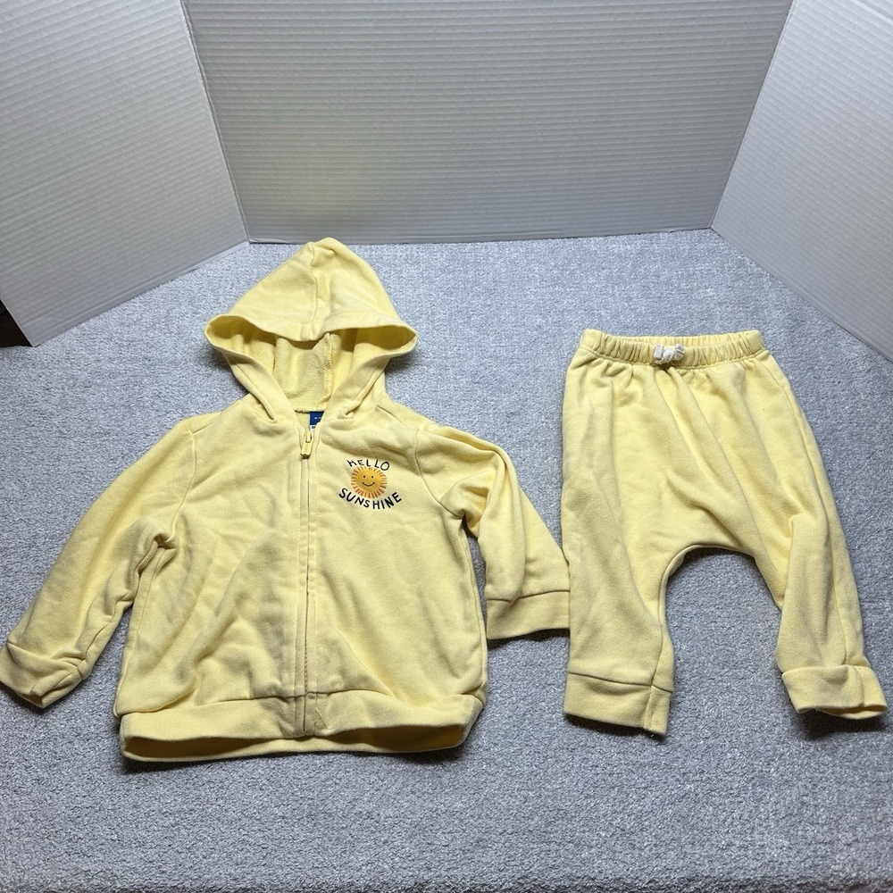 Old Navy Girls Baby 6-12 Months Yellow Hoodie And Pants
